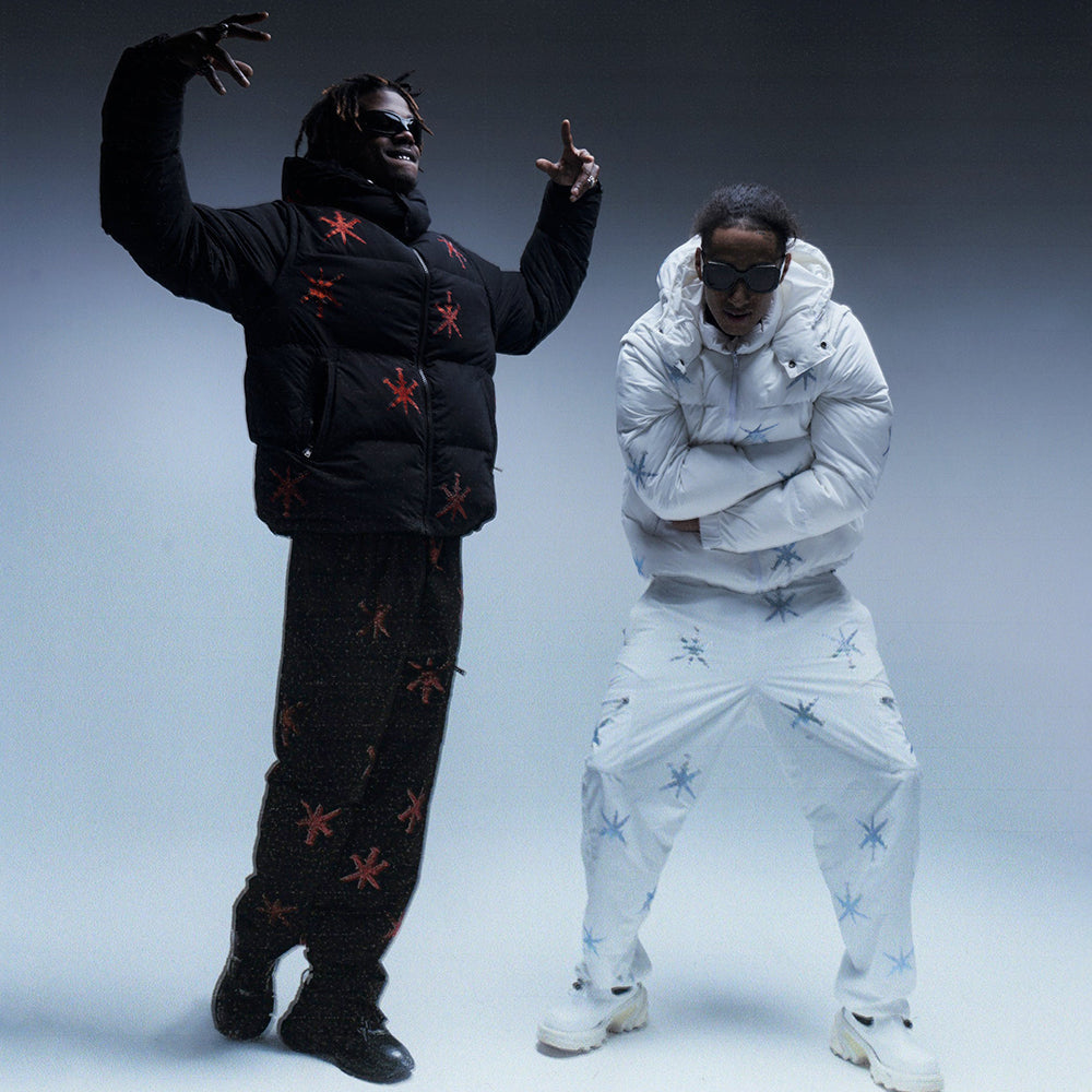 Dagger Rhinestone Puffer Jacket