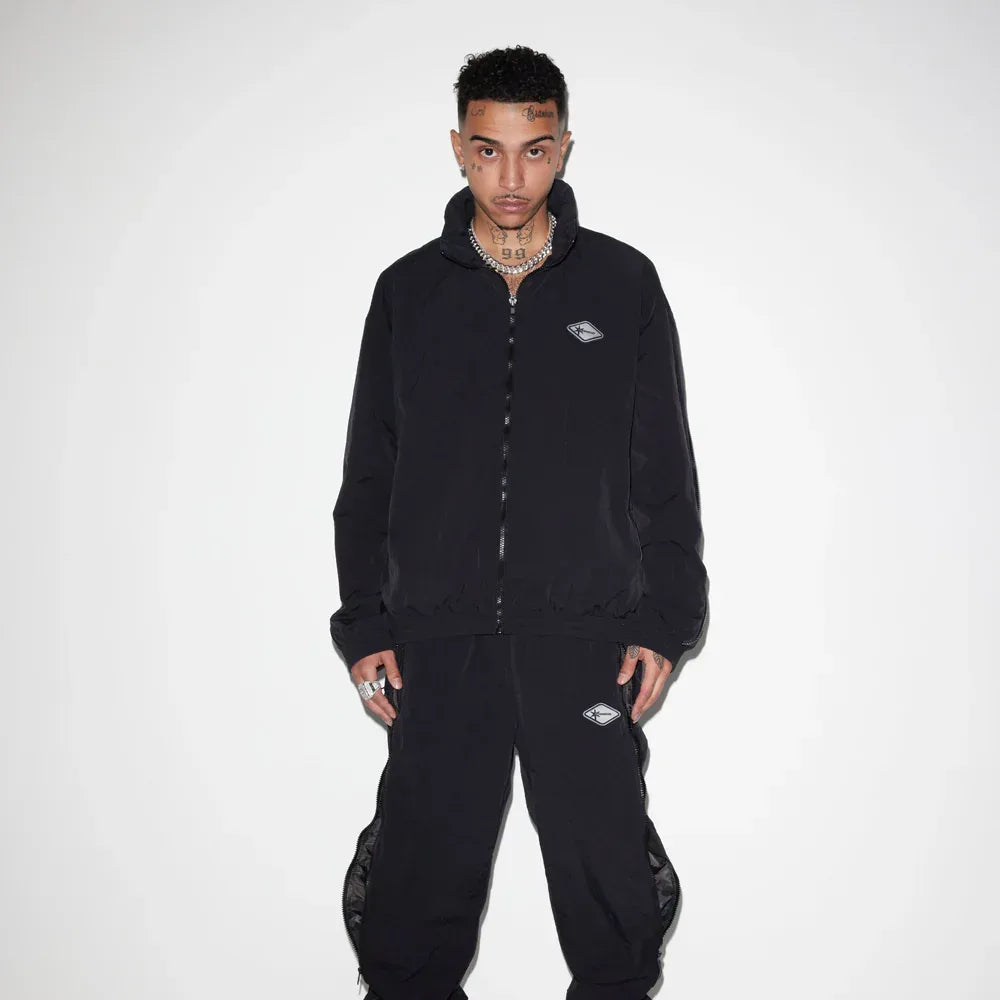 UNKNOWN LONDON Product Page - Zipped Panel Sport Jacket - Black