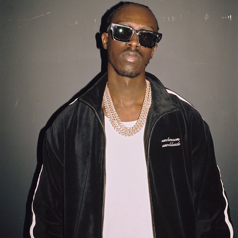 Black Velour Track Pants