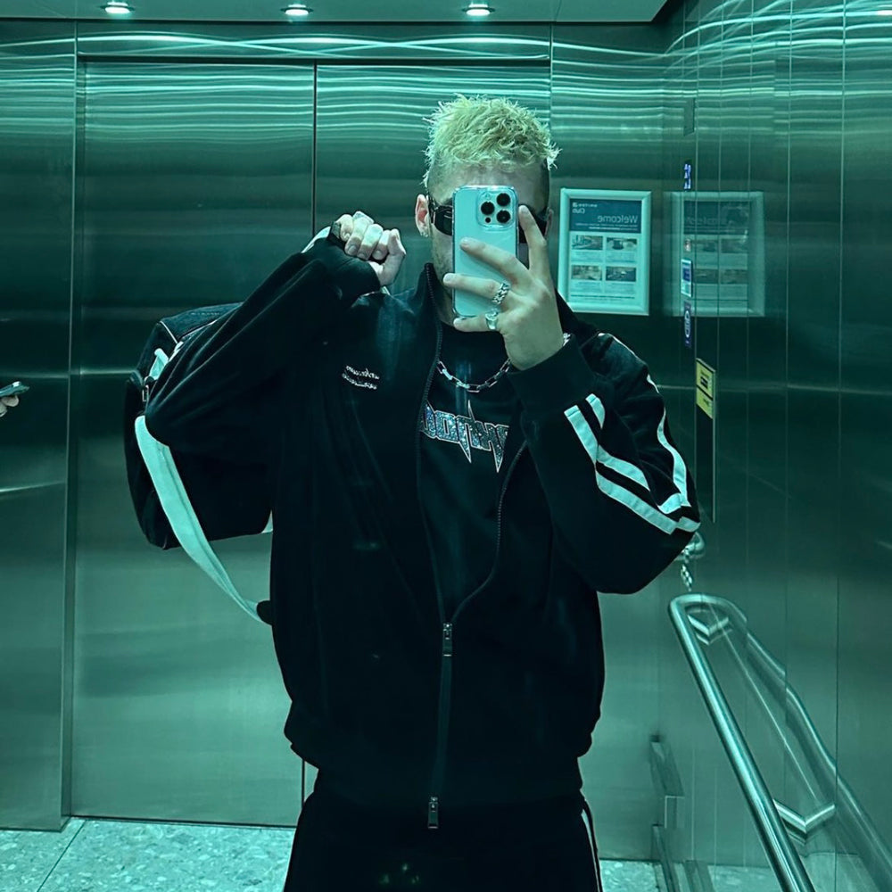 Black Velour Track Pants