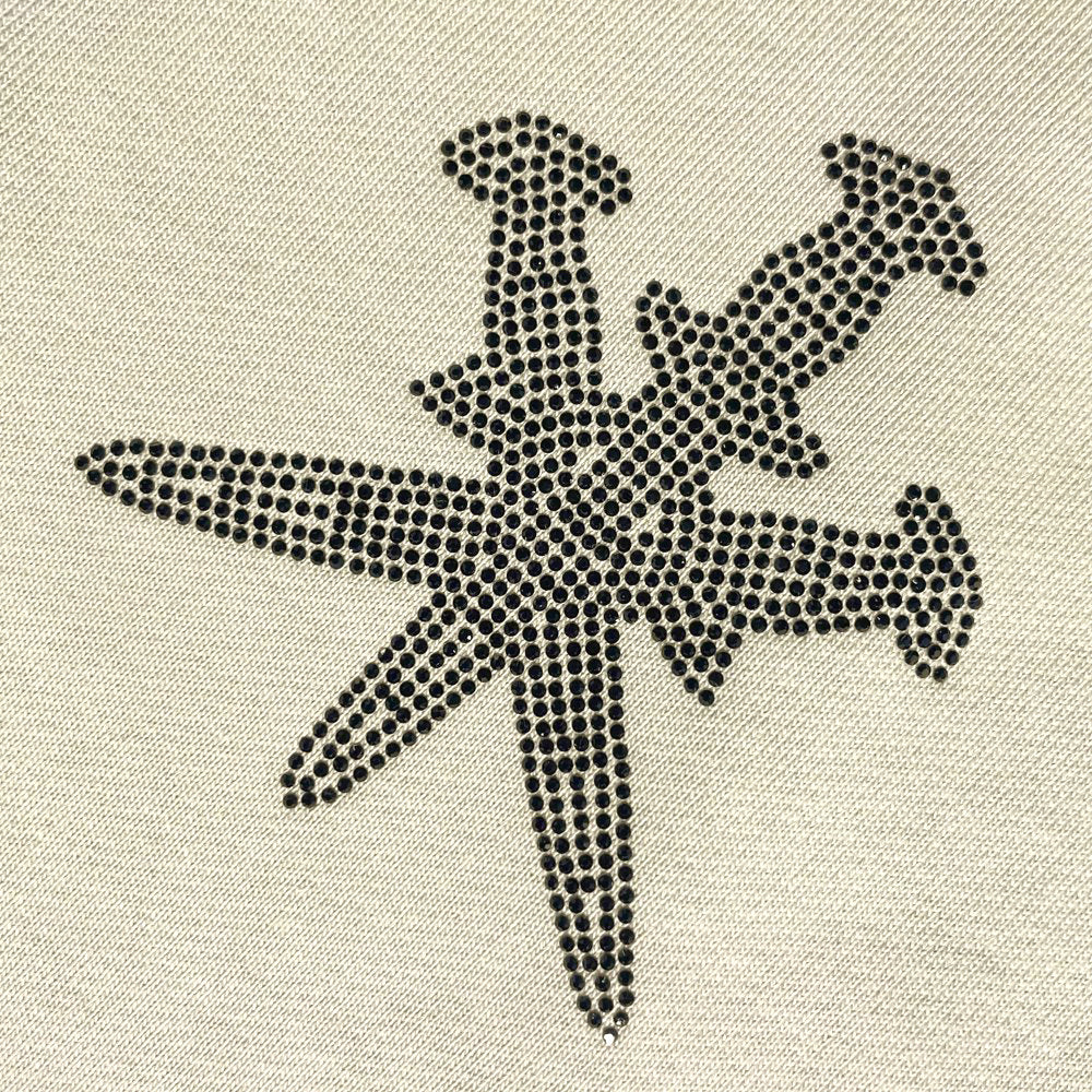 Dagger Rhinestone Zip Hoodie