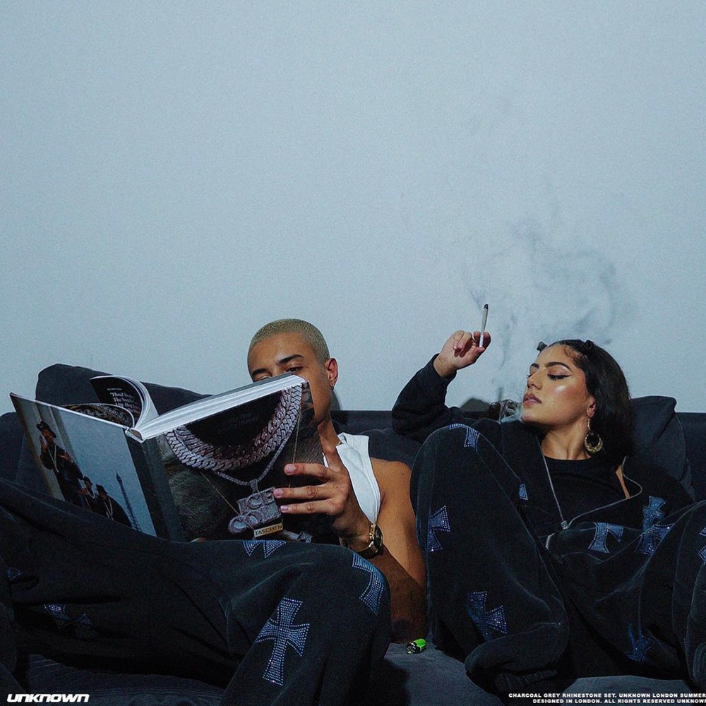 Cross Rhinestone Joggers