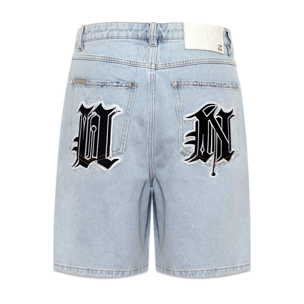 Distressed U&N Denim Shorts