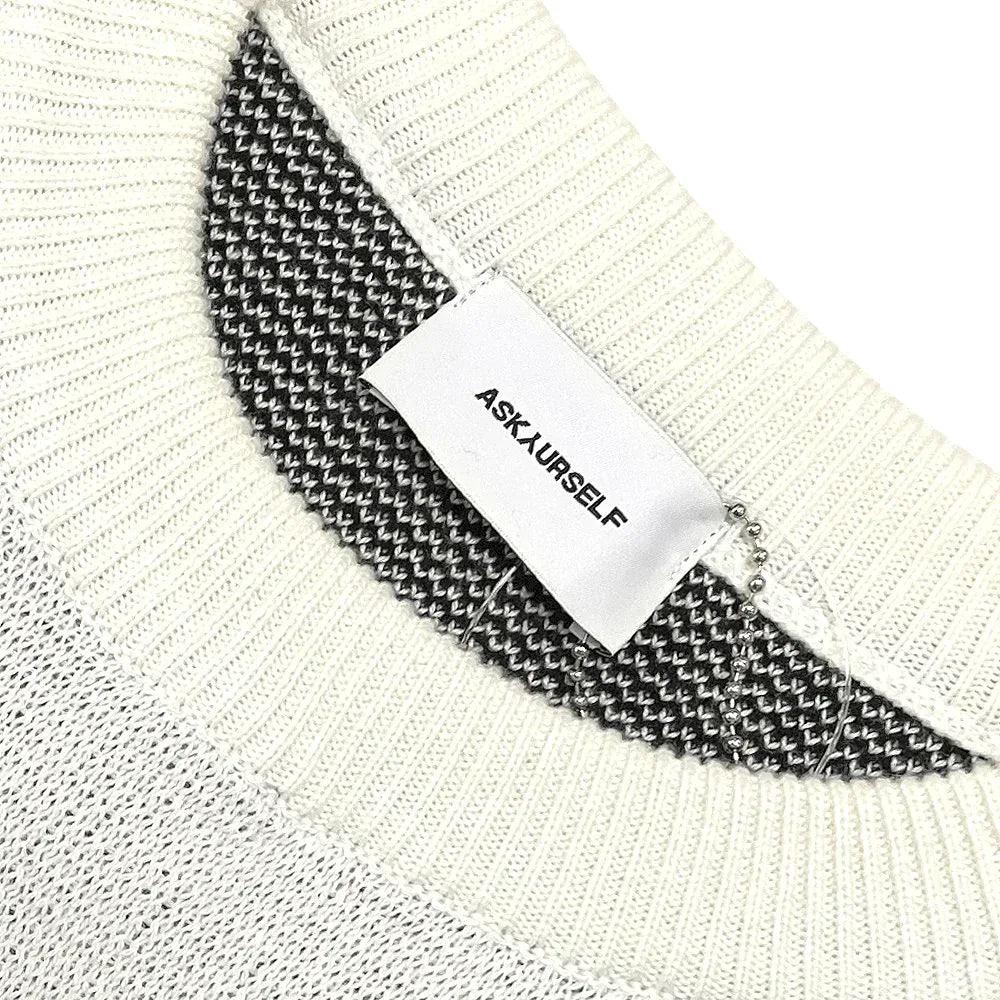 ASKYURSELF (アスクユアセルフ)商品ページ - Knit Mesh Jersey - White
