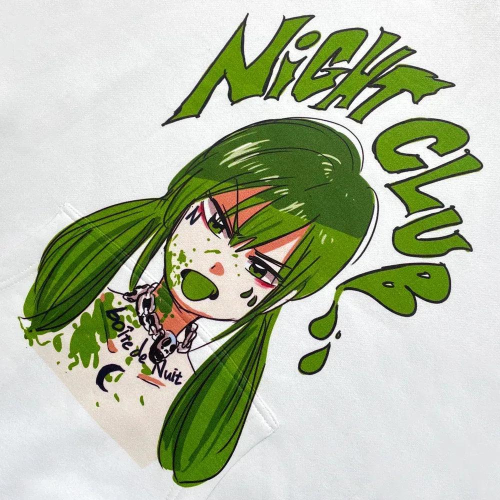 NIGHT CLUB Product Page - Girly Hoodie (Jun Inagawa) - White