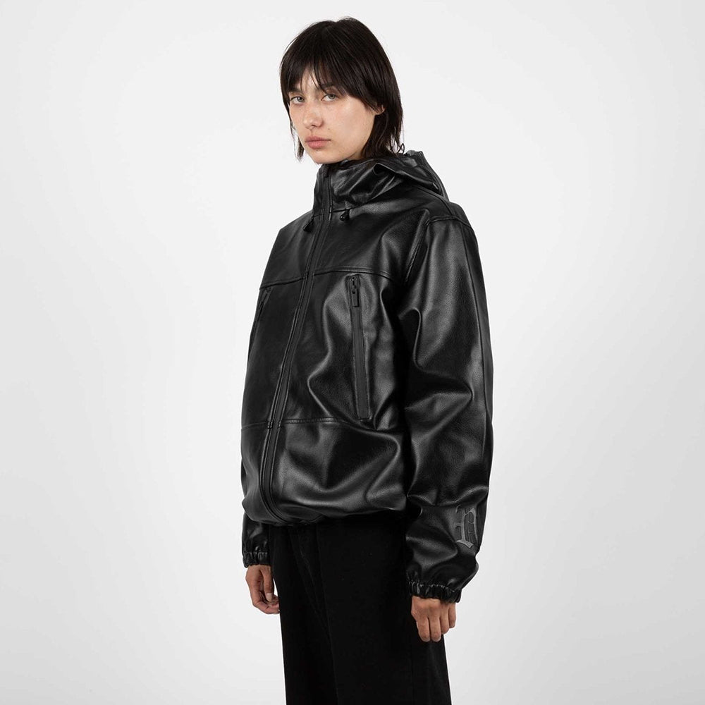 Nation Faux Leather Windbreaker