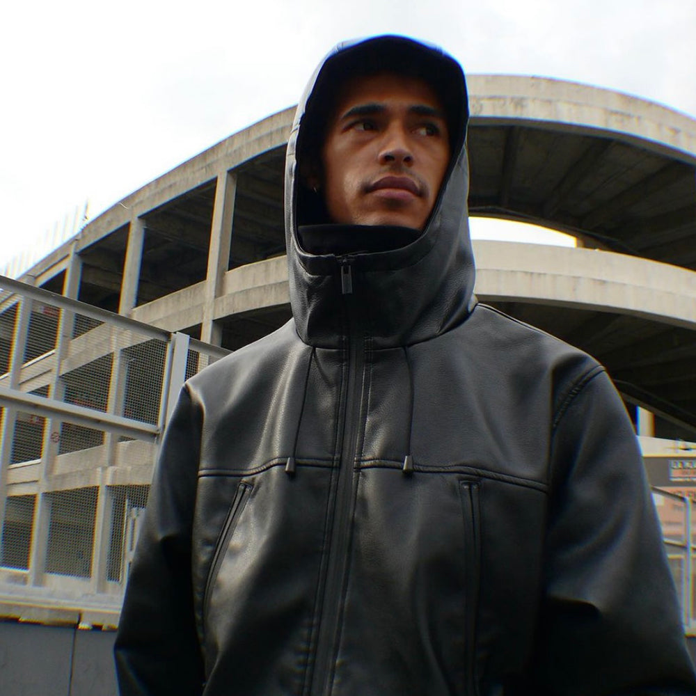 Nation Faux Leather Windbreaker