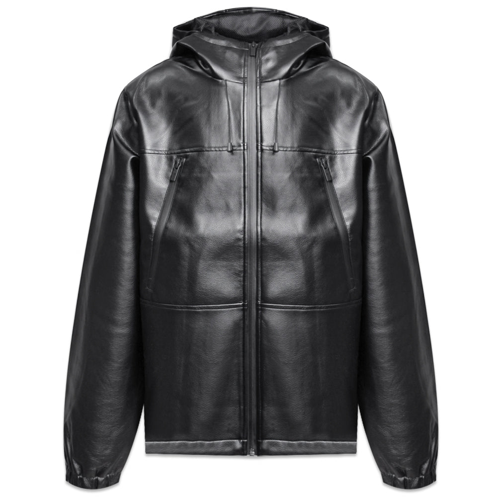 Nation Faux Leather Windbreaker