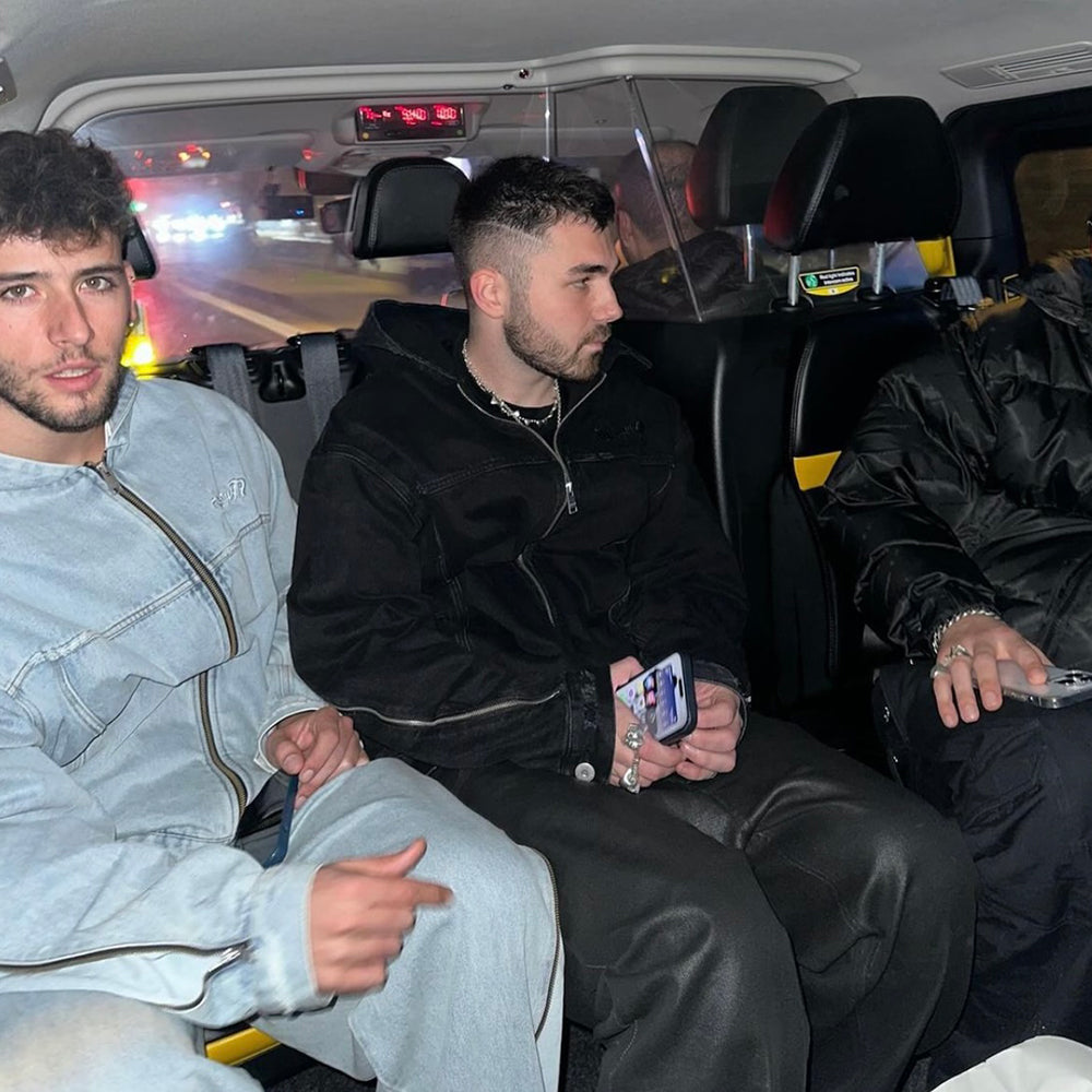 Bleached Zip Panel Baggy Denim