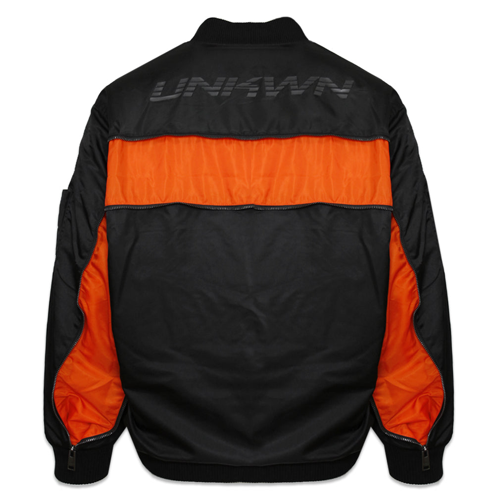 Oversized Zip Panel Bomber Jacket