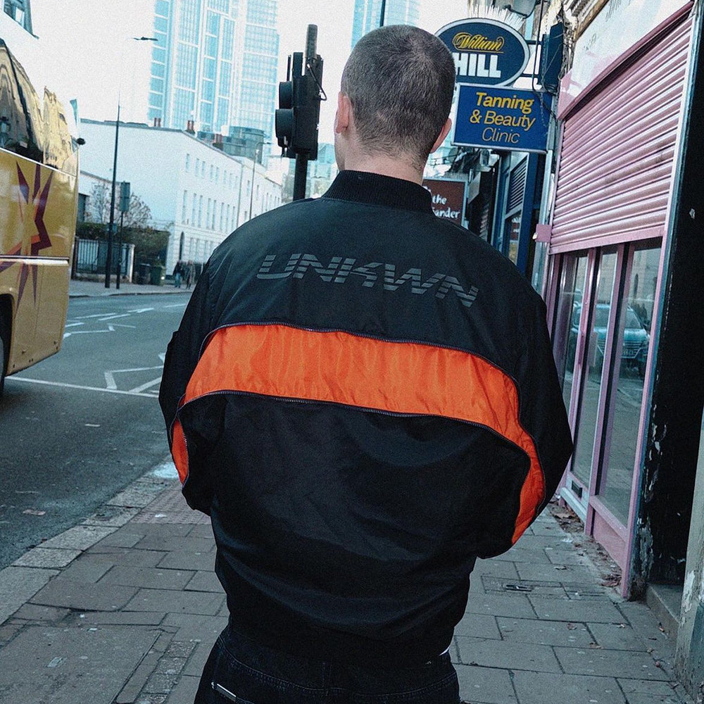 Oversized Zip Panel Bomber Jacket