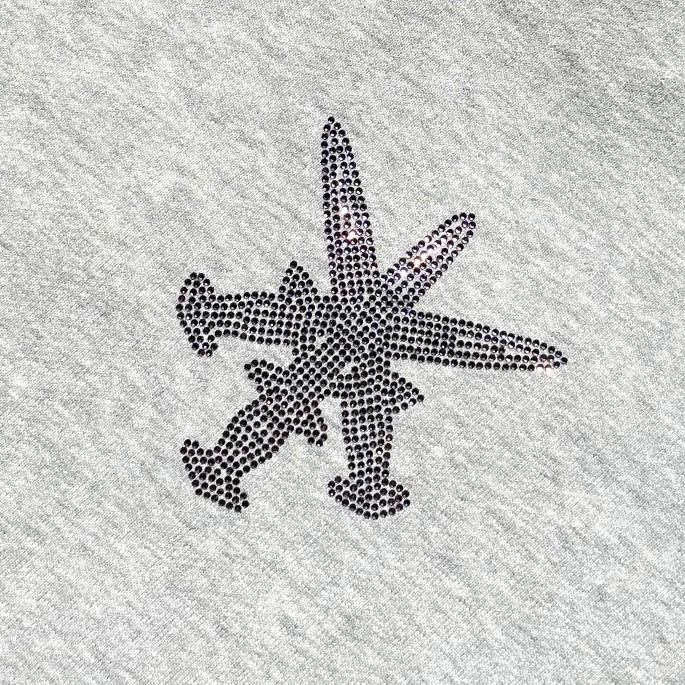 Dagger Rhinestone Zip Hoodie