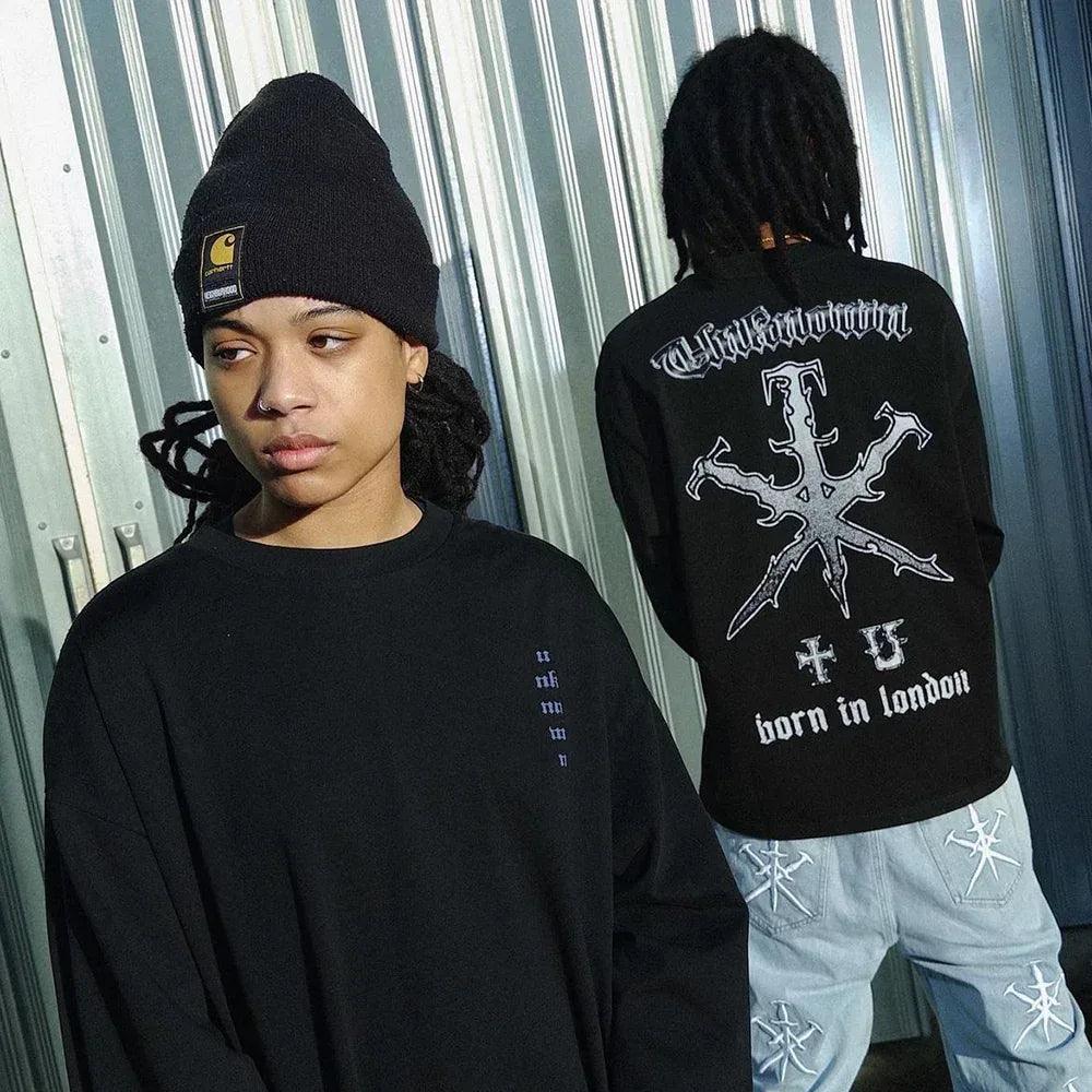 UNKNOWN LONDON Product Page - Vintage UN Ls Tee - Black - VENTURER