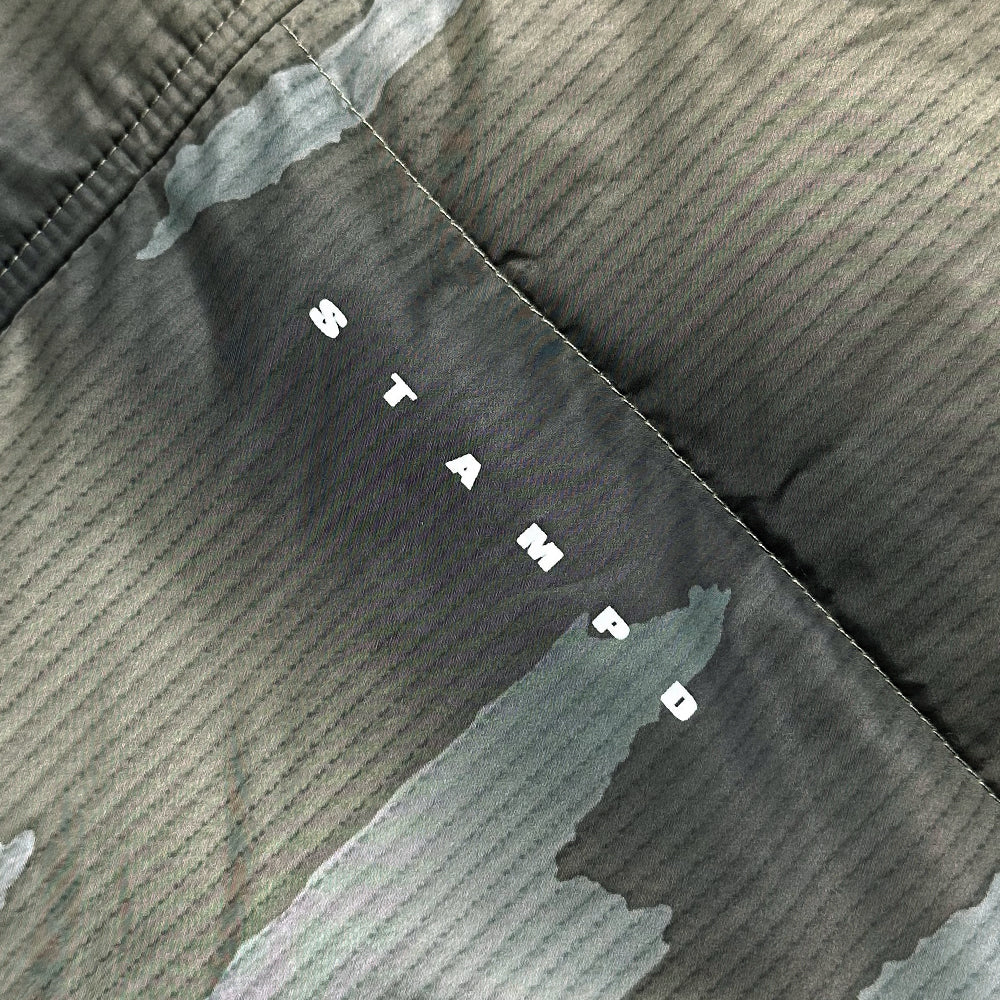 Ikat Camo Cropped Puffer Jacket