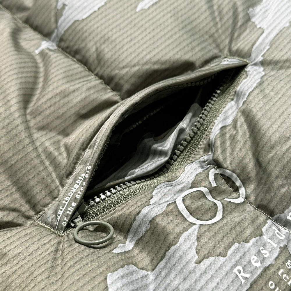 Ikat Camo Cropped Puffer Jacket