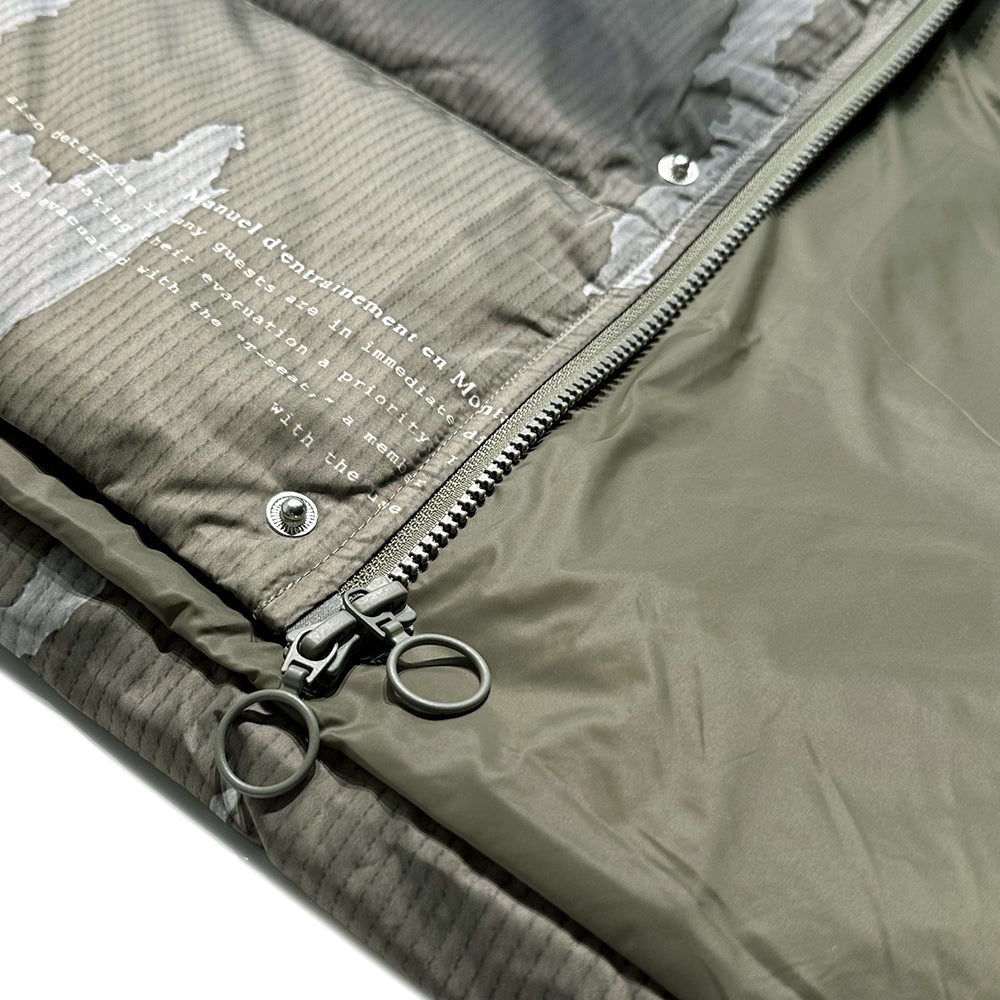 Ikat Camo Cropped Puffer Jacket