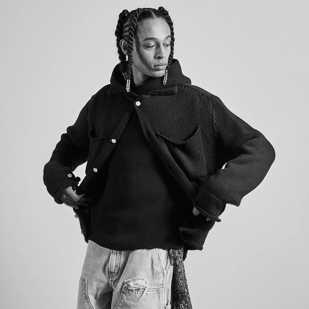 askyurself ニットジャケット ASKYURSELF (アスクユアセルフ)商品ページ - Chunkey Knit Jacket