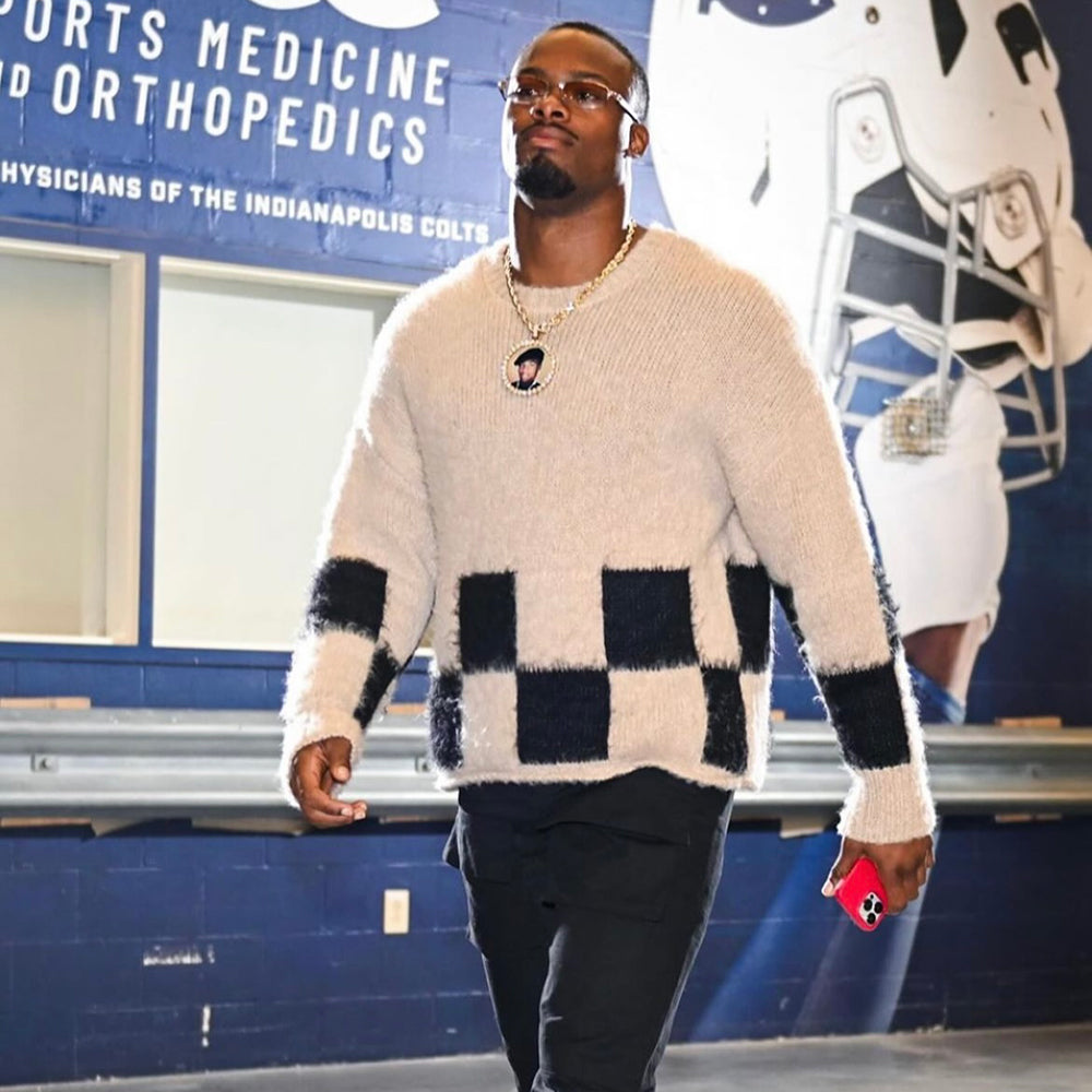 Brushed Checkered Knit