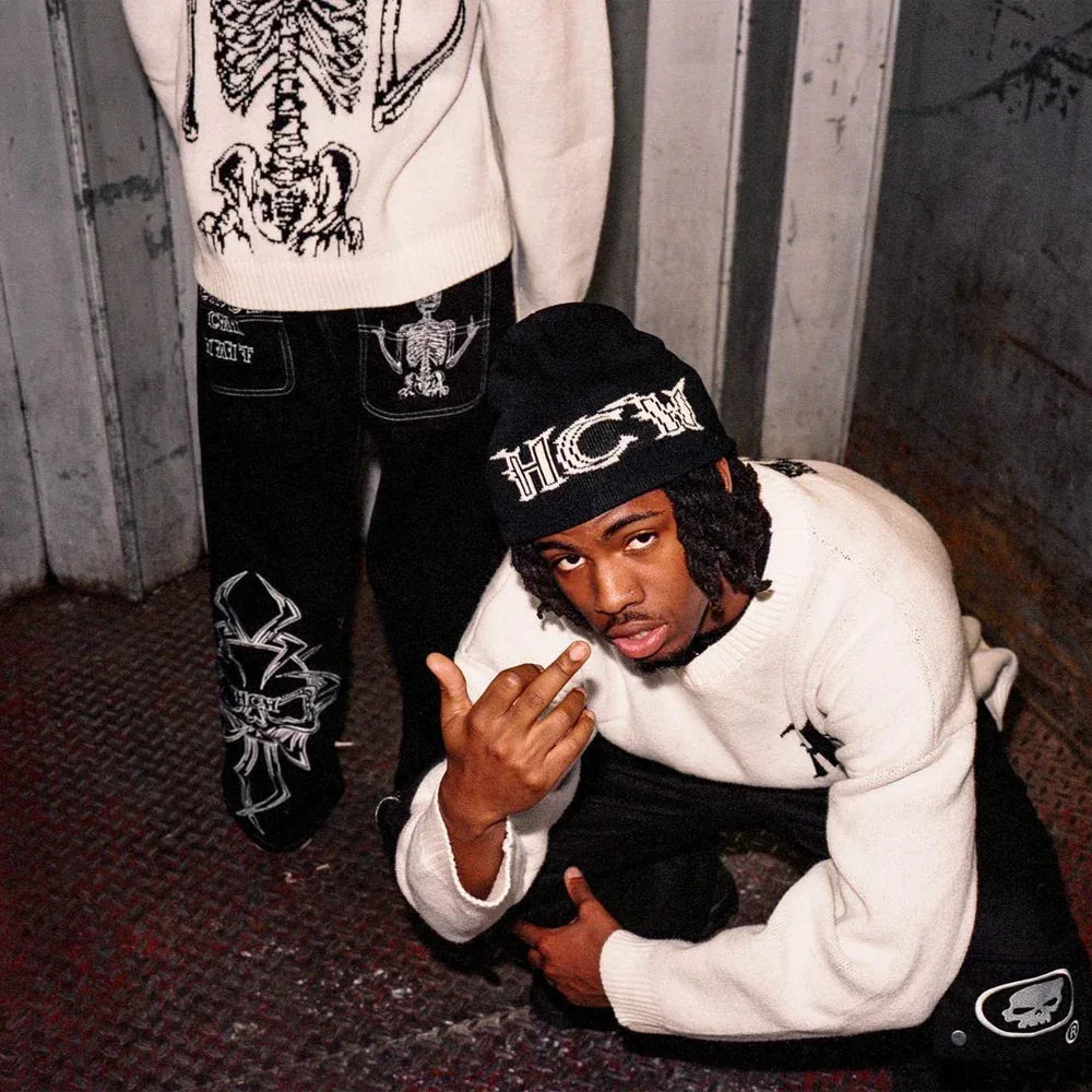 HCW Logo Knit Sweater - HEAVEN CAN WAIT - VENTURER