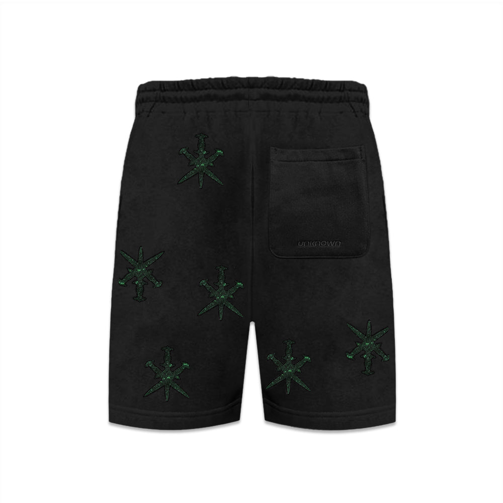 Dagger Rhinestone Shorts