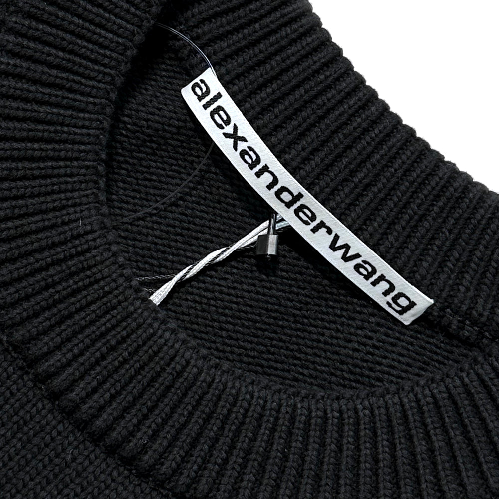 Crochet Logo Oversized Pullover