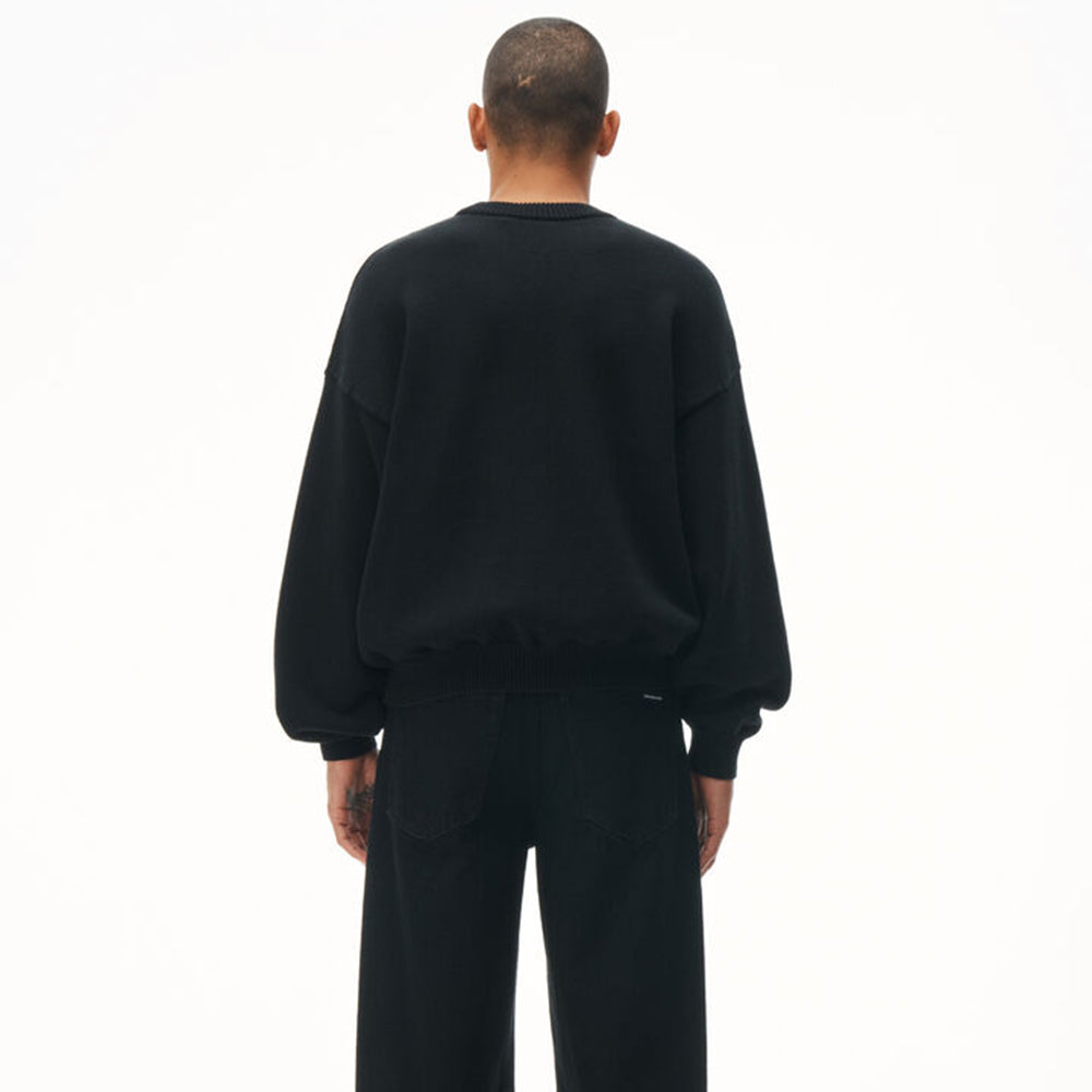 Crochet Logo Oversized Pullover