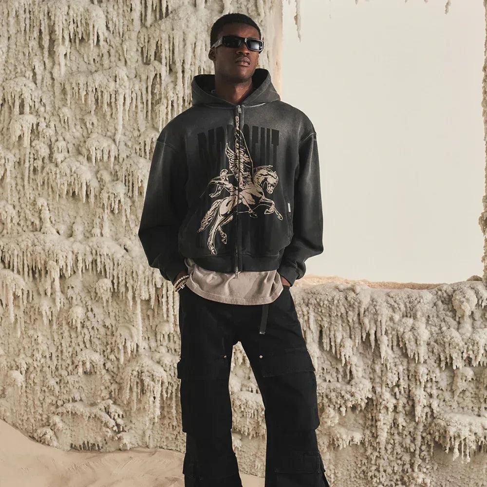 Represent Spirits マスコット ジップ パーカー エイジド REPRESENT （リプレゼント）商品ページ -Spirits Mascot Zip Hoodie