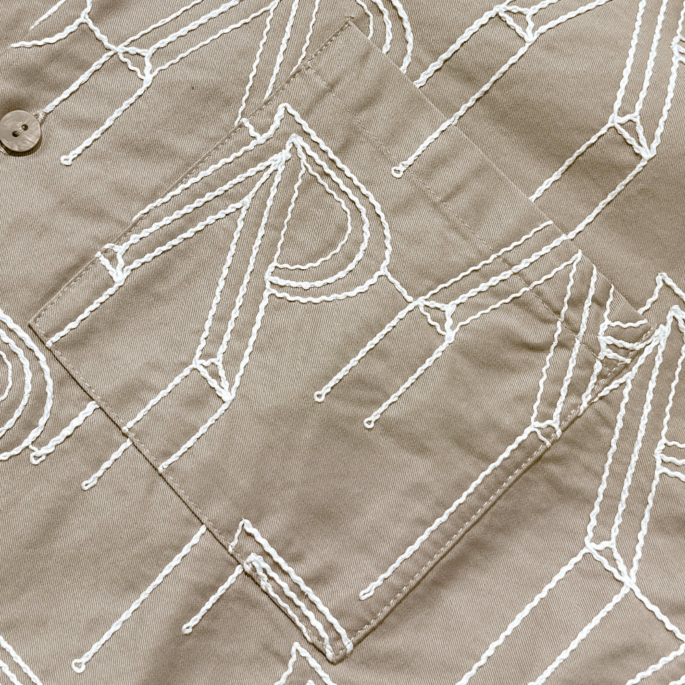 Embroidered Initial Overshirt
