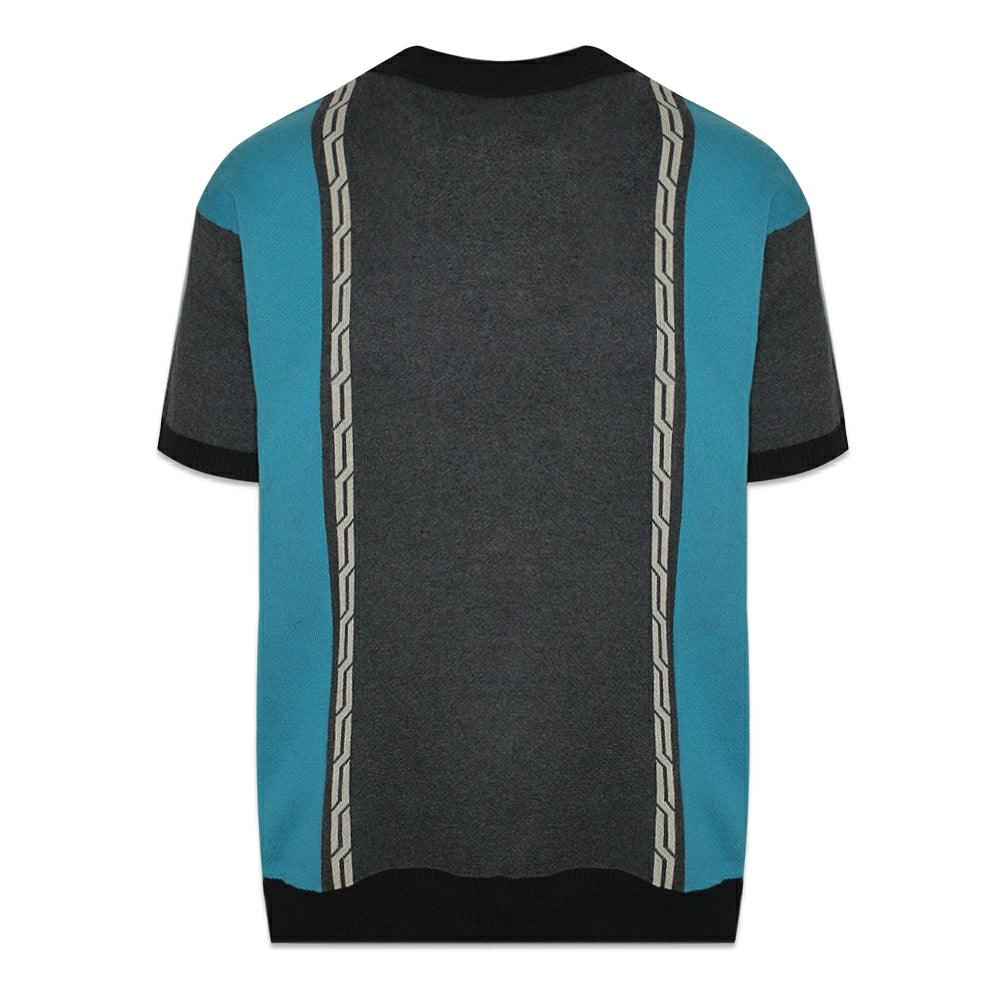Chain Jacquard Knit Polo Shirt