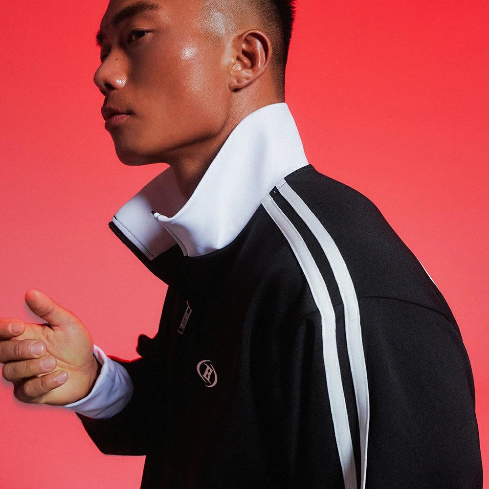 Track Line Zip Up Jeresy Jacket