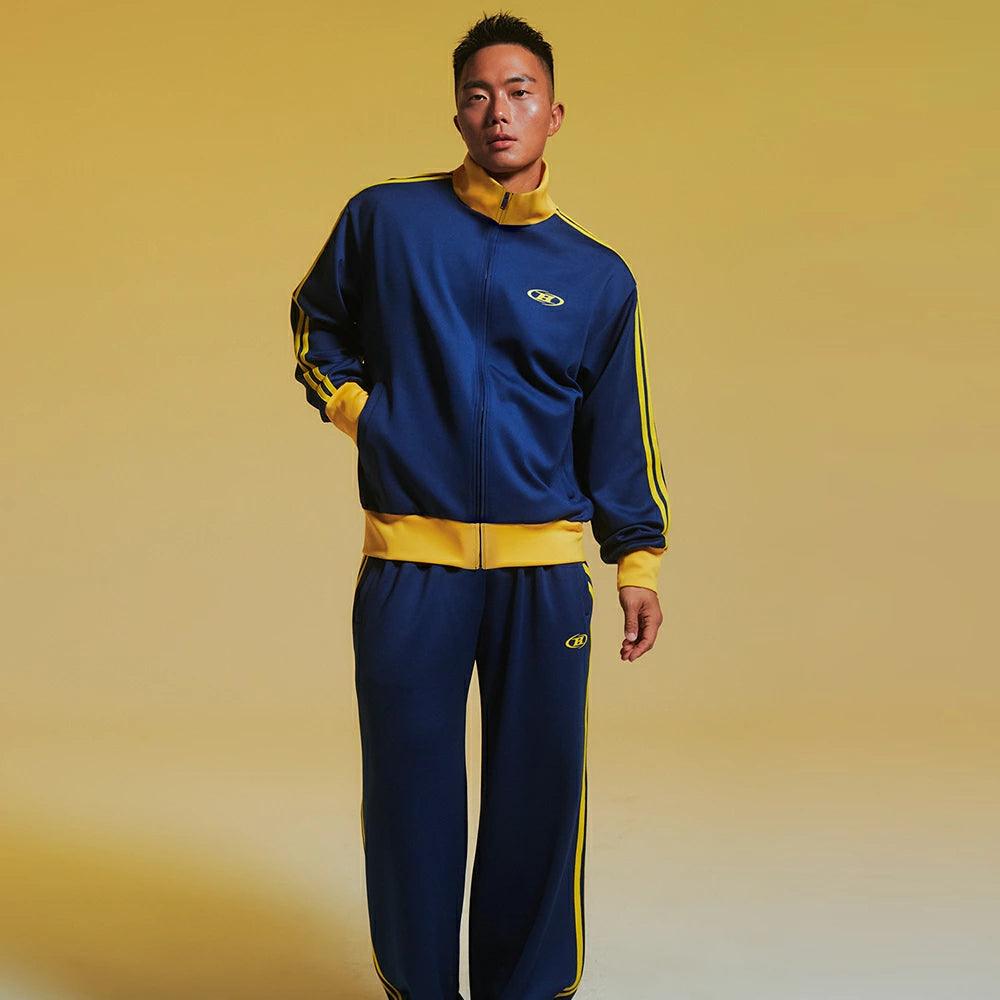 Track Line Zip Up Jeresy Jacket