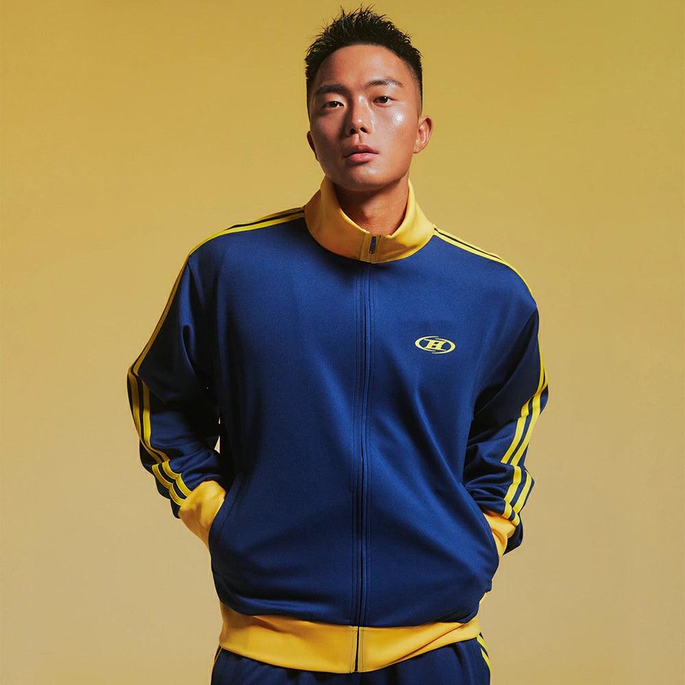 Track Line Zip Up Jeresy Jacket
