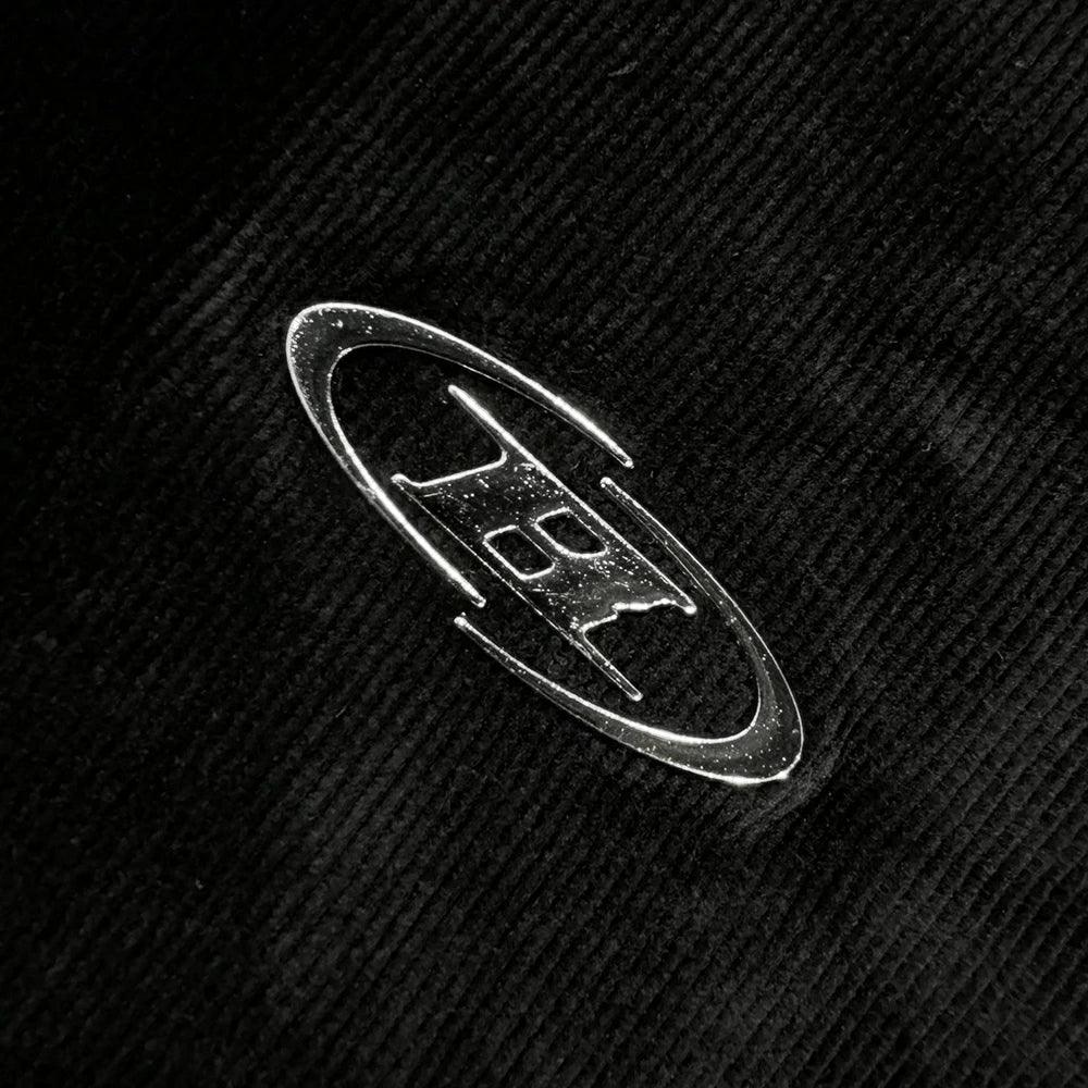 Big Chrome Velour Half Zip Up