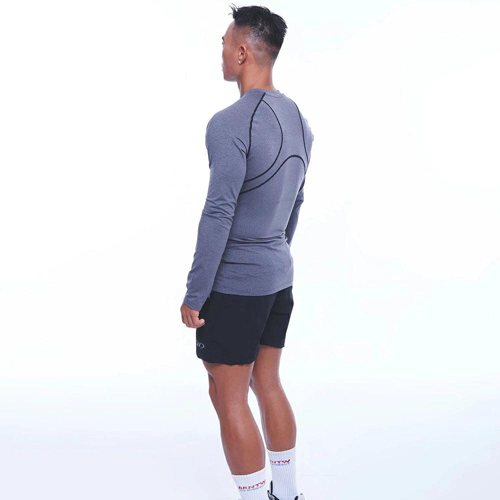 B Logo Raglan Muscle Fit Long Sleeve