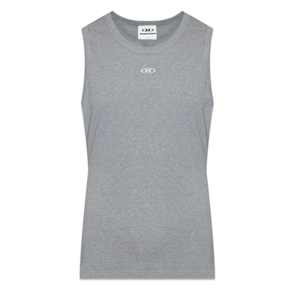 B Pendant Ribbed Sleeveless