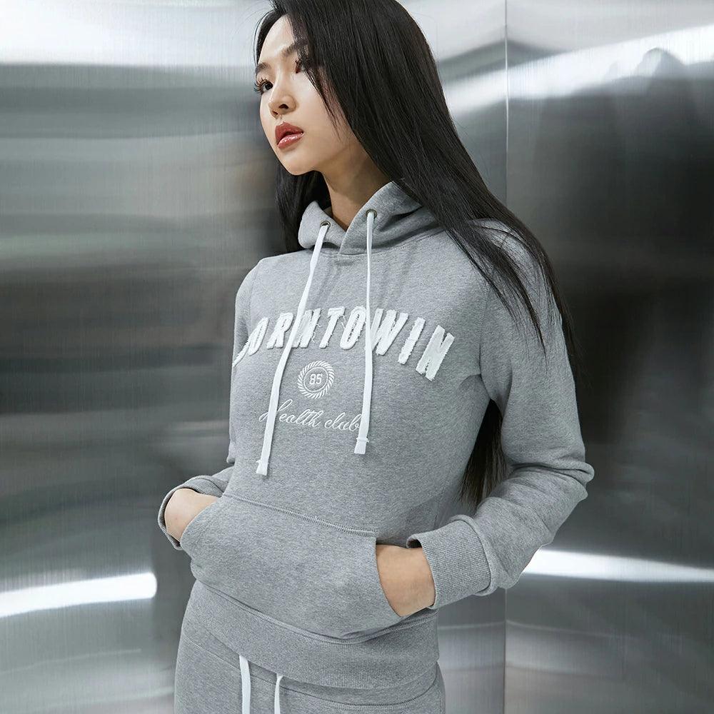 BORNTOWIN Patch Slim Fit Hoodie