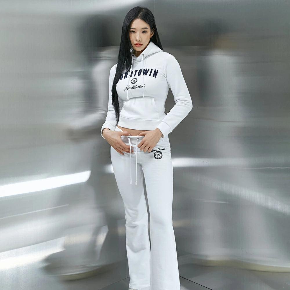 BORNTOWIN Patch Slim Fit Hoodie