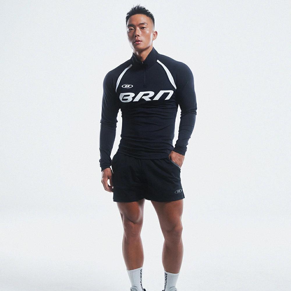 BRN Muscle Fit Half-Zip Long-Sleeve