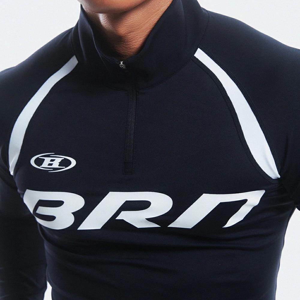BRN Muscle Fit Half-Zip Long-Sleeve