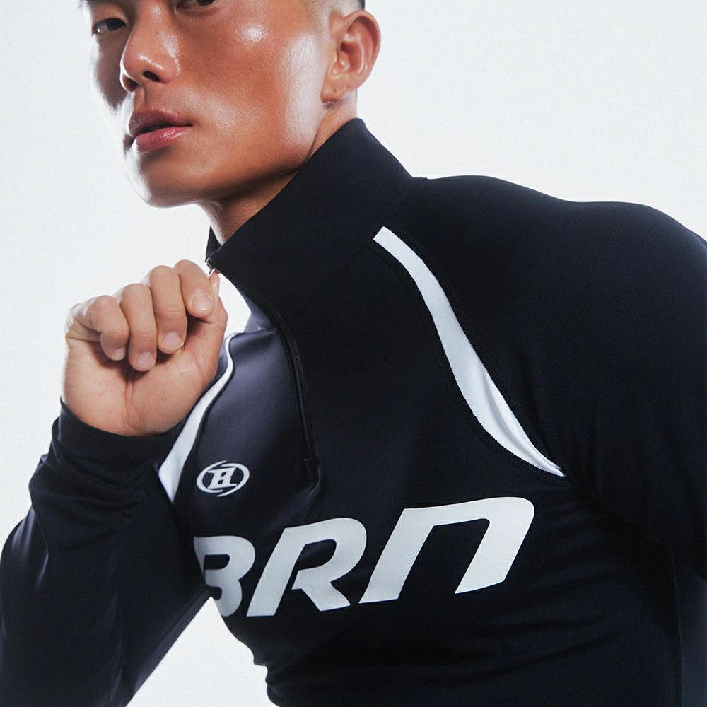 BRN Muscle Fit Half-Zip Long-Sleeve
