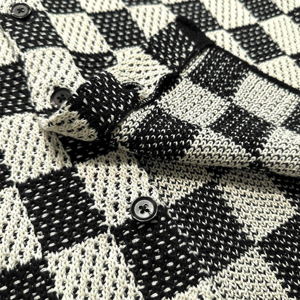 Checkered Crochet Shirt