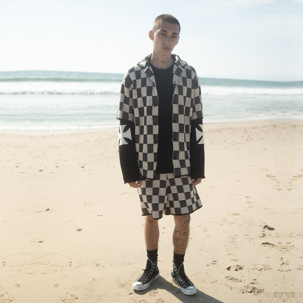 Checkered Crochet Shirt