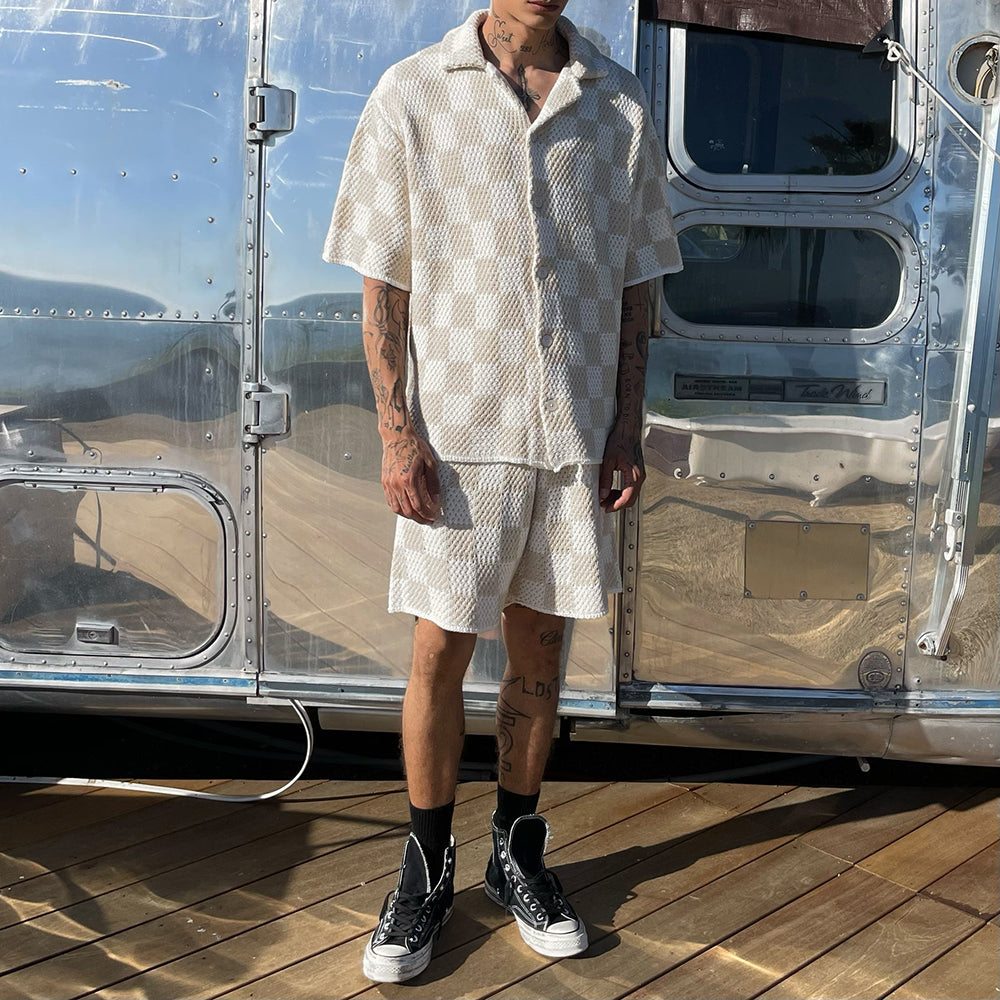 Checkered Crochet Shirt