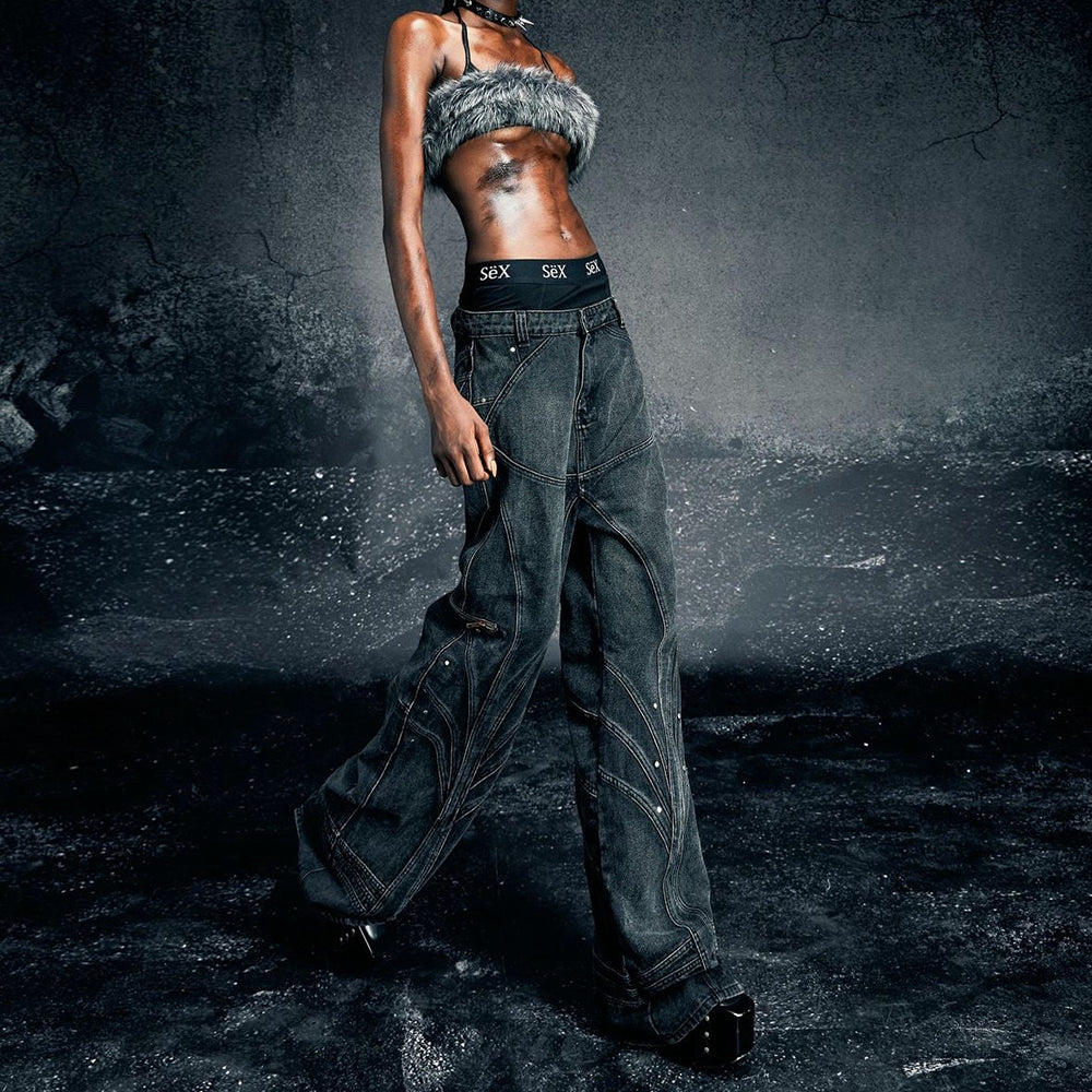 Four Knight Baggy Flare Jeans