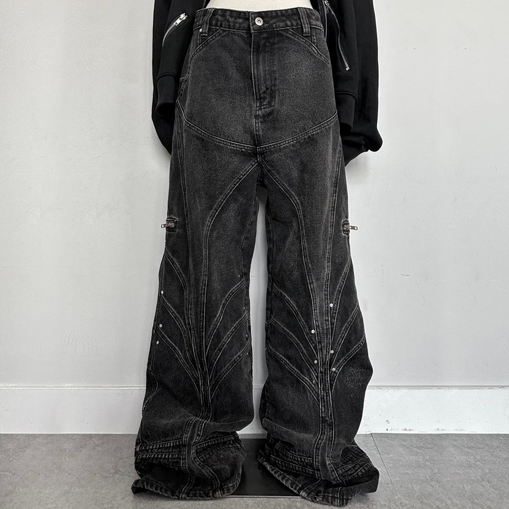 Four Knight Baggy Flare Jeans