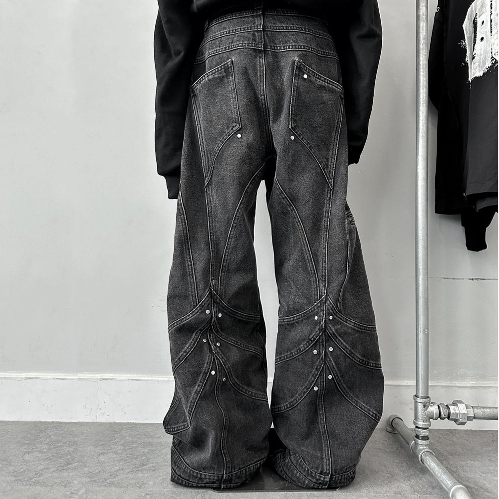 Four Knight Baggy Flare Jeans