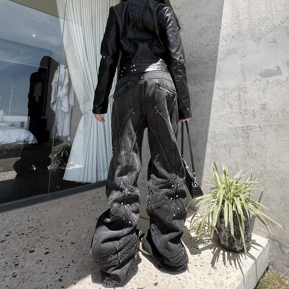 Four Knight Baggy Flare Jeans