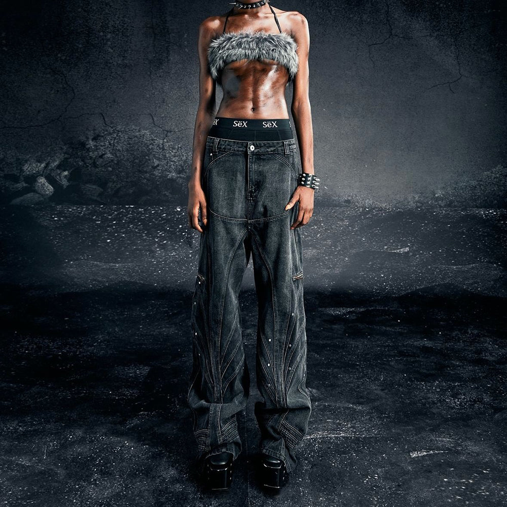 Four Knight Baggy Flare Jeans