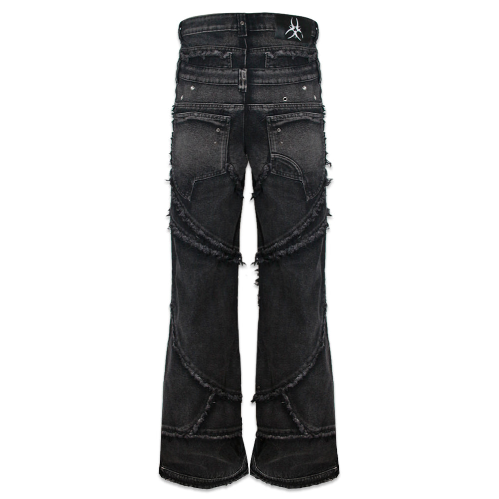 00 Knight Club Baggy Flare Jeans
