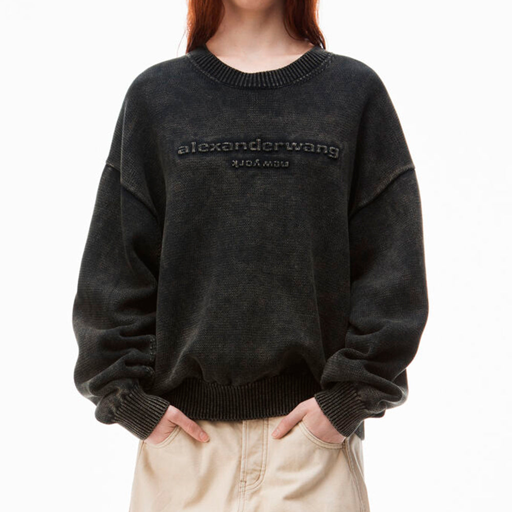 Emboss Logo Oversized Pullover